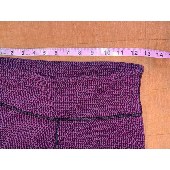 Lululemon Wunder Under Crop III Shatter Weave Dust Coral Plum Size 6 - Picture 8 of 10